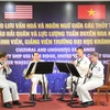 The 7th Fleet Band perform at a cultural and linguistic exchange at the University of Khanh Hoa on July 10. (Photo: baokhanhhoa.vn)