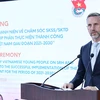 UNFPA Representative in Vietnam Matt Jackson speaks at the launching ceremony on July 24. (Photo: VNA)