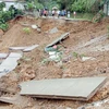 A road in Chi Lang ward of Lang Son city, Lang Son province, is eroded due to heavy rains on July 29 - 30. (Source: VNA)