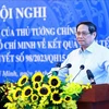 PM Pham Minh Chinh speaks at the meeting on Ho Chi Minh City’s socio-economic development and the implementation of the National Assembly’s Resolution 98 on August 10. (Photo: VNA)