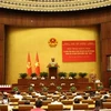 NA Chairman Tran Thanh Man speaks at the scientific conference in Hanoi on August 29. (Photo: VNA)