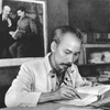 President Ho Chi Minh works at the Viet Bac revolutionary base in 1951. (File photo)