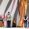 Indonesian Ambassador to Mexico Cheppy Wartono, who is also holding the rotating Chairmanship of the ASEAN Committee in Mexico City, addresses the ASEAN Festival 2024. (Photo: VNA)