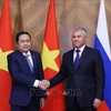 Chairman of the Vietnamese National Assembly Tran Thanh Man (left) and Chairman of the State Duma of the Federal Assembly of the Russian Federation Vyacheslav Victorovich Volodin at their meeting in Moscow on September 9. (Photo: VNA)