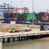 Containers of goods at the Cai Mep - Thi Vai port complex in Phu My township, Ba Ria - Vung Tau province (Photo: VNA)