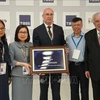 VNA Deputy General Director Doan Thi Tuyet Nhung (second from left) and other delegates at the BRICS Media Summit in Moscow. (Photo: VNA)