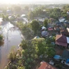 Part of Mai village in Luang Namtha district, Luang Namtha province, Laos, is flooded after downpour triggered by Typhoon Yagi. (Photo: VNA)