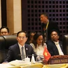 Deputy Prime Minister and Minister of Foreign Affairs Bui Thanh Son attends the ASEAN Foreign Ministers’ Meeting in Vientiane on October 8. (Photo: VNA)