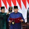 Prabowo Subianto takes the oath as the eighth President of Indonesia on October 20. (Source: VNA)