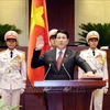 State President Luong Cuong takes the oath in front of the National Assembly and people nationwide on October 21. (Photo: VNA)