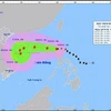 A map tracking Tropical Storm Trami (Source: National Centre for Hydro-Meteorological Forecasting)