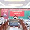 Officials at the 49th meeting of the Party Central Committee’s Commission for Inspection (Photo: VNA)