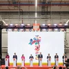 Delegates participate in a celebration event to begin testing systems at the LEGO factory in the southern province of Binh Duong. (Photo courtesy of LEGO Manufacturing Vietnam)