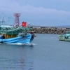 Fishing vessels in the Duong Dong river mouth of Phu Quoc island city, Kien Giang province (Photo: VNA)