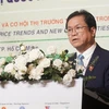 Le Thanh Hung, Chairman of the Vietnam Rubber Association, speaks at the international rubber conference in HCM City on December 12. (Photo courtesy of nongnghiep.vn)