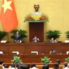 Le vice-président de l'Assemblée nationale, Tran Quang Phuong, préside une séance de débat le 21 mai lors de la 7e session de la 15e législature de l'Assemblée nationale. Photo: VNA