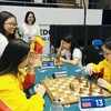 Les joueuses vietnamiennes lors des Championnats d'Asie d'échecs junior 2024. Photo: sggp.org.vn