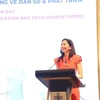 Pauline Tamesis, coordonnatrice résidente des Nations Unies au Vietnam, s'exprime à la cérémonie. Photo: VietnamPlus