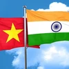 Les drapeaux nationaux du Vietnam et de l'Inde. Photo: baoquocte.vn