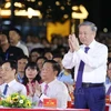 Le secrétaire général du Comité central du Parti communiste du Vietnam et président de la République, Tô Lâm, assiste à l'événement artistique spécial. Photo: VNA