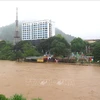 Le niveau des eaux de la rivière Lô dans la ville de Ha Giang augmente rapidement, provoquant des inondations dans de nombreuses zones. Photo: VNA