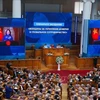 Discours enregistré en vidéo de la vice-présidente du Vietnam Vo Thi Anh Xuan, lors de la session plénière du 4e Forum féminin eurasien, le 18 septembre. Photo: VNA