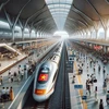 Photo d'illustration de la ligne ferroviaire à grande vitesse Nord-Sud. Photo: AI Chat GPT