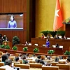 La gouverneure de la Banque d'État du Vietnam, Nguyen Thi Hong, répond aux questions des députés, le 11 novembre. Photo: VNA