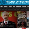 La publicación argentina Resumen Latinoamericano anunció en sus páginas la partida del Secretario General del Partido Comunista de Vietnam, Nguyen Phu Trong. (Fuente:Resumen Latinoamericano)