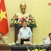 El presidente de la Asamblea Nacional de Vietnam, Tran Thanh Man, habla en el evento. (Fuente: VNA)