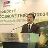 Huynh Tan Dat, jefe del Departamento de Protección Vegetal del Ministerio de Agricultura y Desarrollo Rural de Vietnam, habla en el evento. (Fuente:VNA)