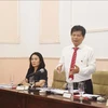 El vicepresidente de la Asociación de Periodistas de Vietnam, Tran Trong Dung, habla en el evento. (Fuente:VNA)