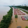 Nivel del agua del río Mekong el 13 de septiembre en el parque Donchan, Vientiane, capital de Laos. (Fuente:VNA)