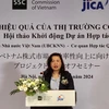 La presidenta de la CEV, Vu Thi Chan Phuong, habla en el evento. (Fuente:VNA)