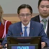 El viceministro de Asuntos Exteriores de Vietnam Do Hung Viet habla en el evento. (Fuente:VNA)