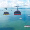 Paseo en teleférico en la Bahía de Ha Long. (Fuente:VNA)