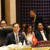 El viceprimer ministro y canciller de Vietnam, Bui Thanh Son, en el evento. (Fuente:VNA)