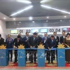 Delegados cortaron la cinta inaugural de la ruta directa entre Hanoi y Phnom Penh. (Fuente: VNA)