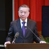 El secretario general del Partido Comunista de Vietnam, To Lam, habla en el evento. (Fuente: VNA)