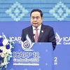 El presidente de la Asamblea Nacional de Vietnam, Tran Thanh Man, habla en el evento. (Fuente: VNA)