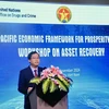 El inspector general adjunto del Gobierno de Vietnam, Duong Quoc Huy, habla en el evento. (Fuente: VNA)