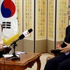 越通社记者就范明政总理访韩之旅对韩国总理韩德洙进行采访