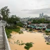 红河水位上涨高 河内多地被洪水淹没