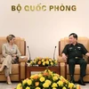 El viceministro de Defensa de Vietnam, Hoang Xuan Chien, se reúne con la secretaria de Estado francesa para los Veteranos y la Memoria, Patricia Miralle (Fuente: qdnd.vn)