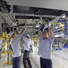 Producción de autos en la fábrica de ensamblaje de automóviles Ford Hai Duong. (Fuente: VNA)
