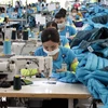 Las empresas textiles y de confección vietnamitas enfrentaron muchas dificultades en 2023. (Foto ilustrada. Fuente: VNA)