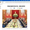 Xinhua informa sobre la reunión entre el primer ministro chino, Li Qiang, y el secretario general del Partido Comunista y presidente de Vietnam, To Lam (Fuente: VNA)