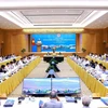 Panorama de la 3e conférence du Conseil de coordination de la région du delta du fleuve Rouge tenue jeudi 9 mai à Hanoï. Photo: VNA