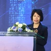 Nguyen Thi Bich Ngoc, vice-ministre du Plan et de l'Investissement prend la parole. Photo: VNA