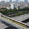 La section surélevée de 8,5 km de long du projet de métro de la station Nhon - Hanoï. Photo: VNA